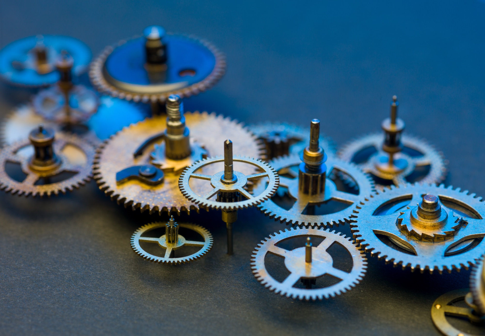 Gears and cogs clock